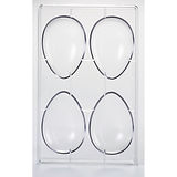 Half Egg Mold Martellato, Polycarbonate, 4 pcs, 72x105mm, 70g