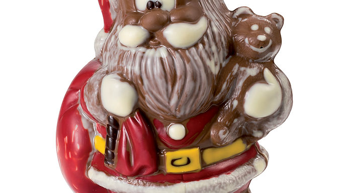 Santa Claus with Teddy Bear Mold - Martellato 3D Christmas, 168mm, Thermoformed