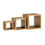 Thumbnail: Set of 3 Display Stands Leone, Bamboo, Natural, 13cm³ - 18cm³ - 23cm³