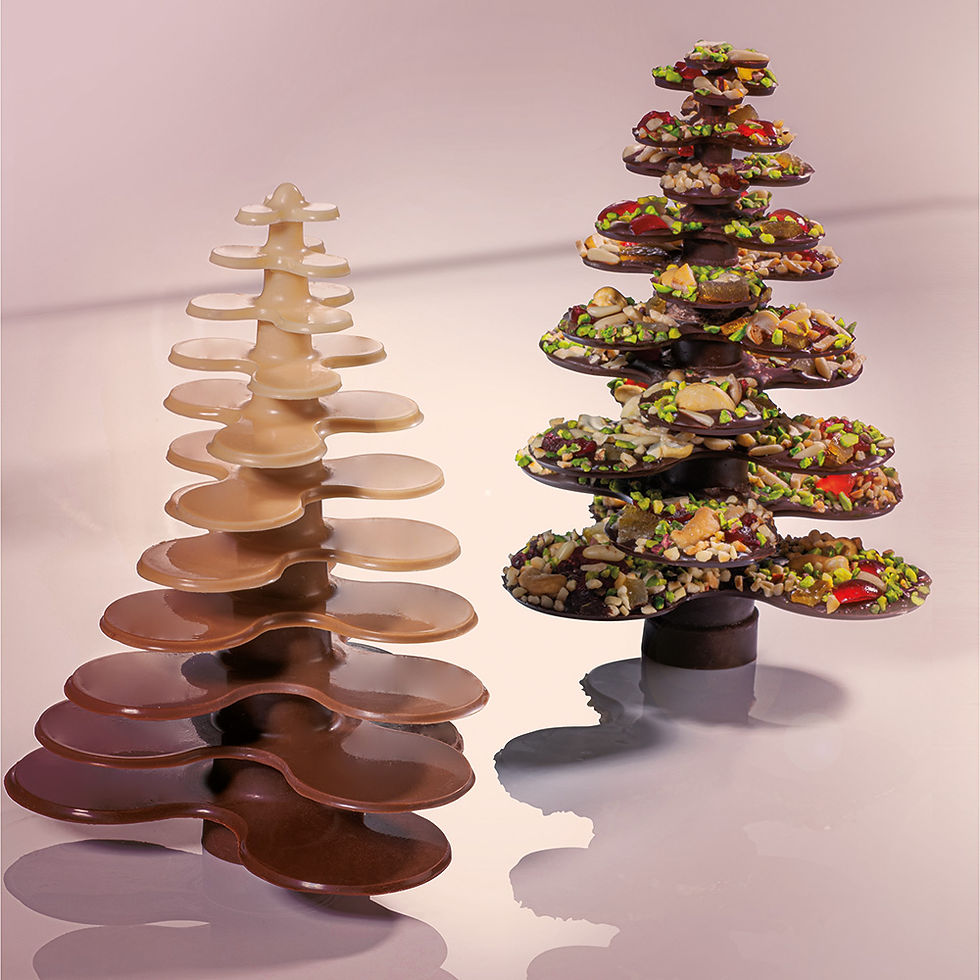 Modular Christmas Tree Molds for Chocolate, Thermoformed Plastic