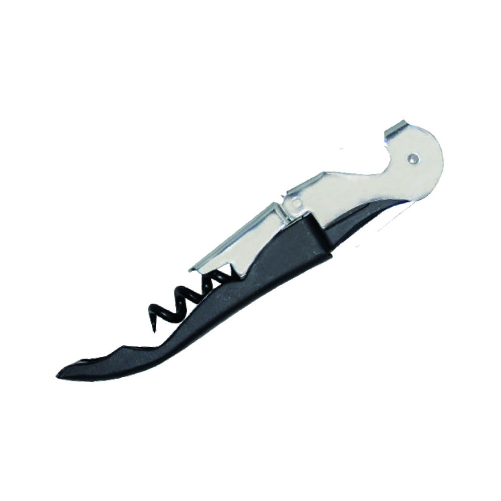 Waiters Bottle Opener, 4in1, 2 Steps, Inox-Black, 12cm