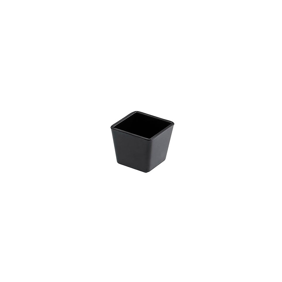 Square Small Cup Leone, Melamine, Black, 7x7x6cm
