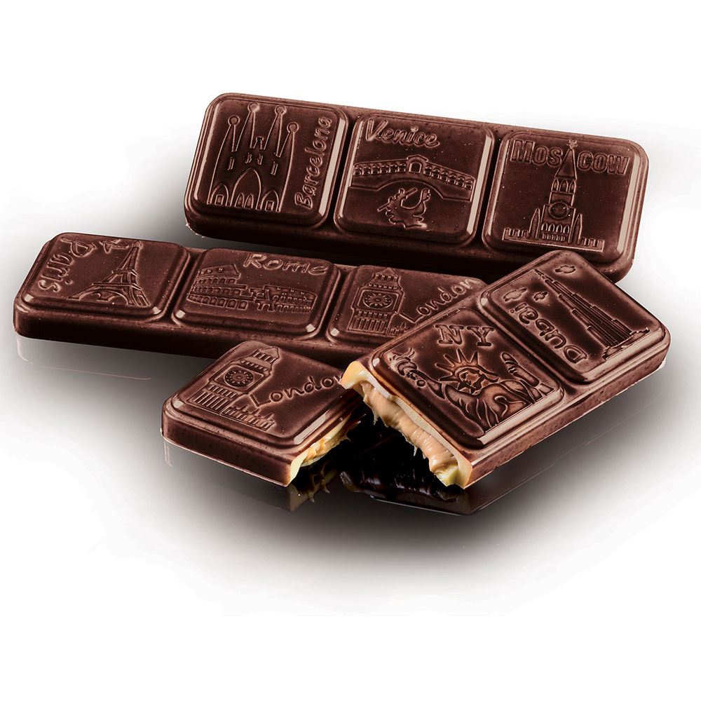 Chocolate snack mold Martellato Choco and the City, polycarbonate, 6 pcs, 113x39x10mm, 45g