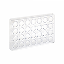 Round chocolate mould from the ChocoFill line – 28 cavities for pralines & mignons.