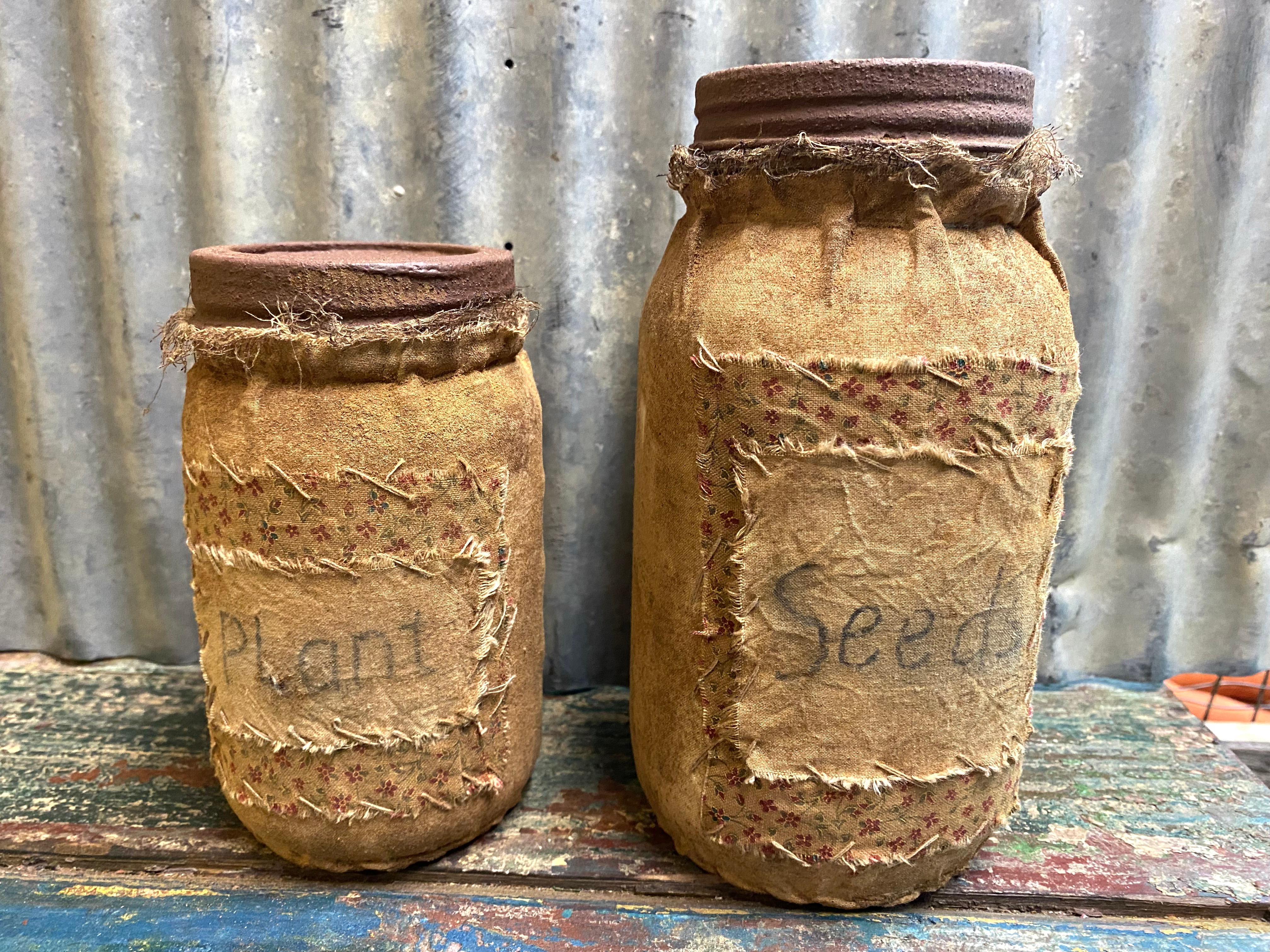 #RP25-SP61b Set of Jars with Spring Words