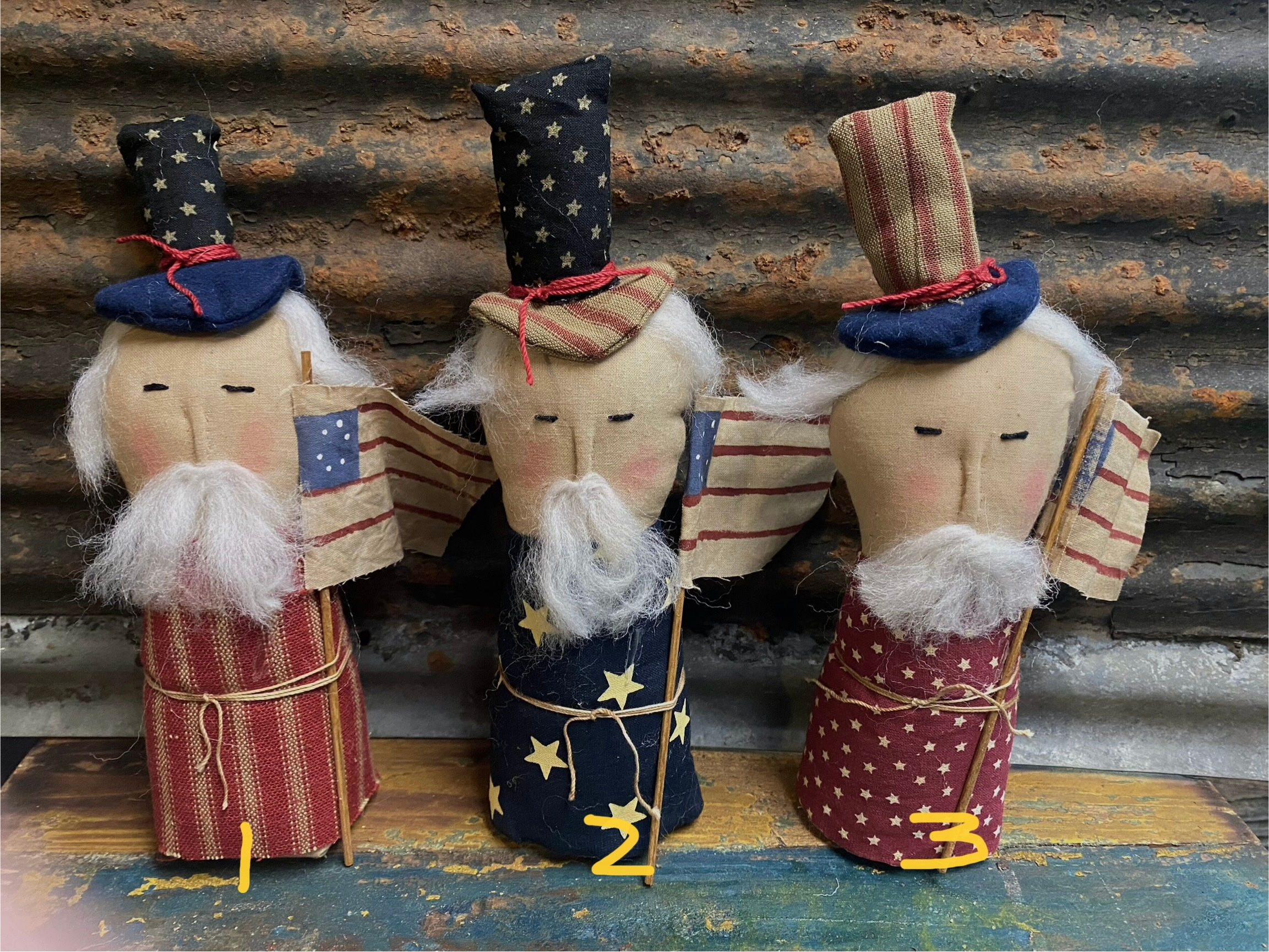 #11025 Uncle Sam Stump Dolls