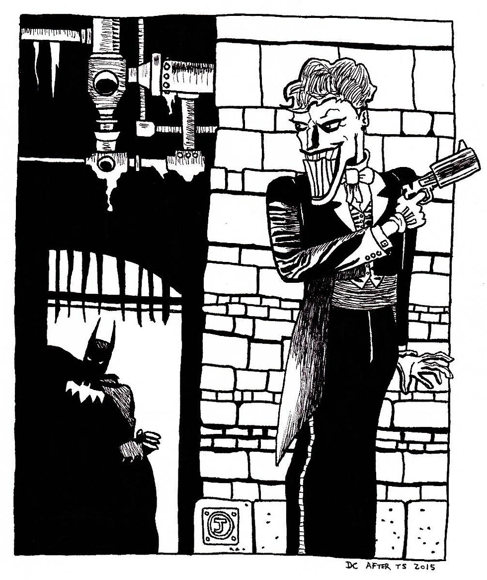 Batman & The Joker, by Dan Cheeseman copying Tim Sale
