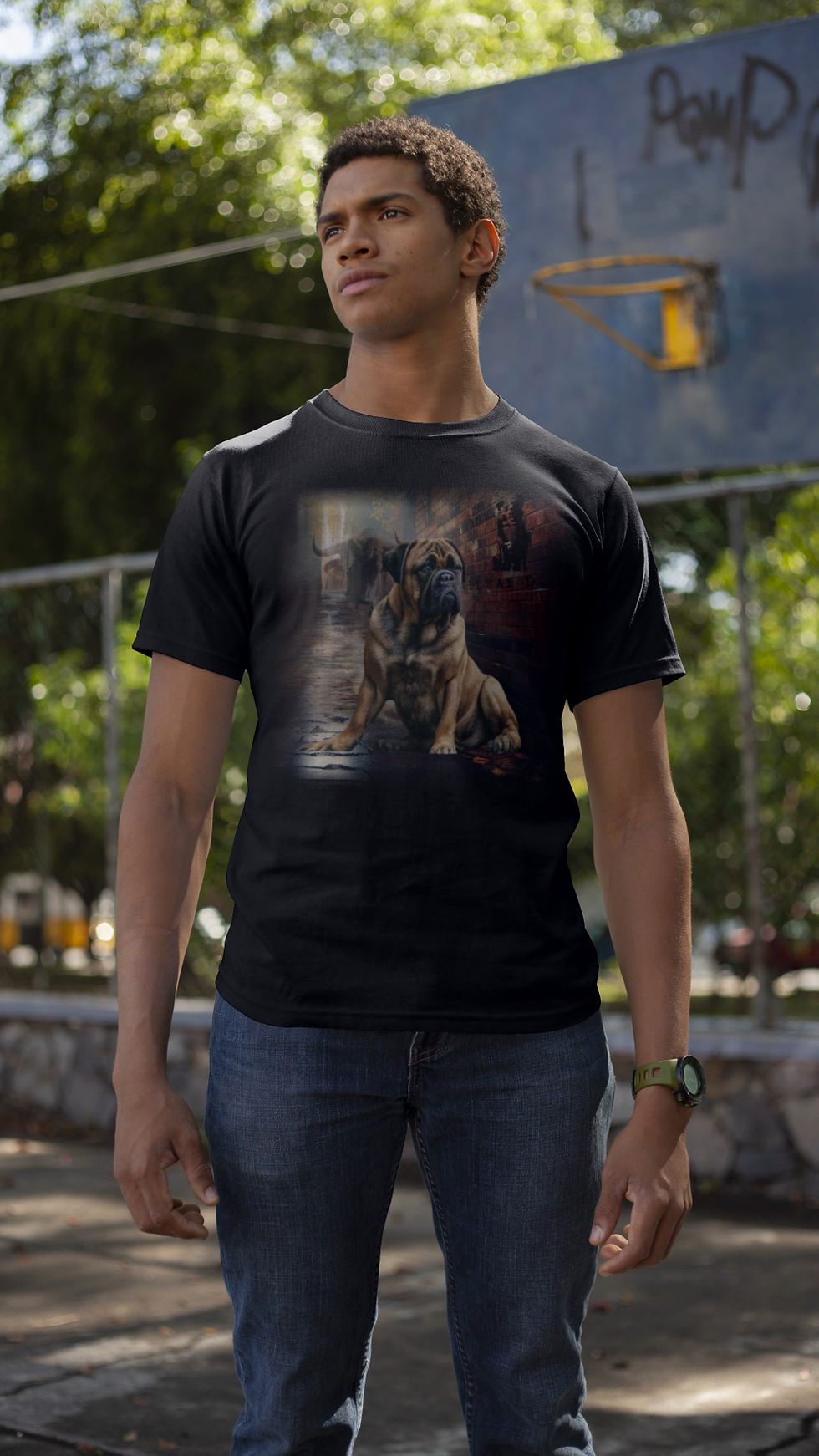 Thumbnail: A Railway Dog Bull Mastiff T-Shirt