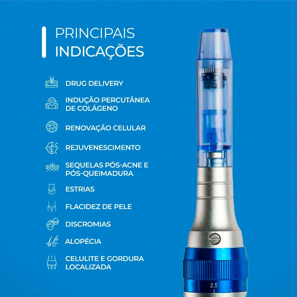 Cartucho Smart Derma Pen Preto HK - 12 Agulhas - Smart GR