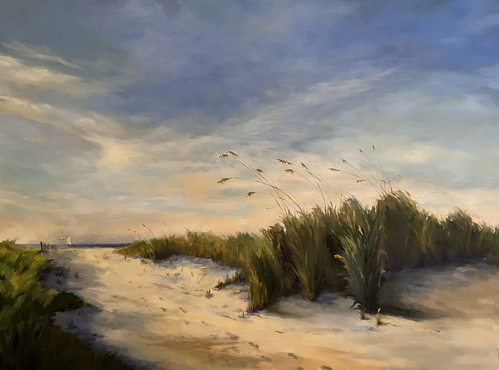 Sea Oats and Sand — oil painting by Lana Winneberger