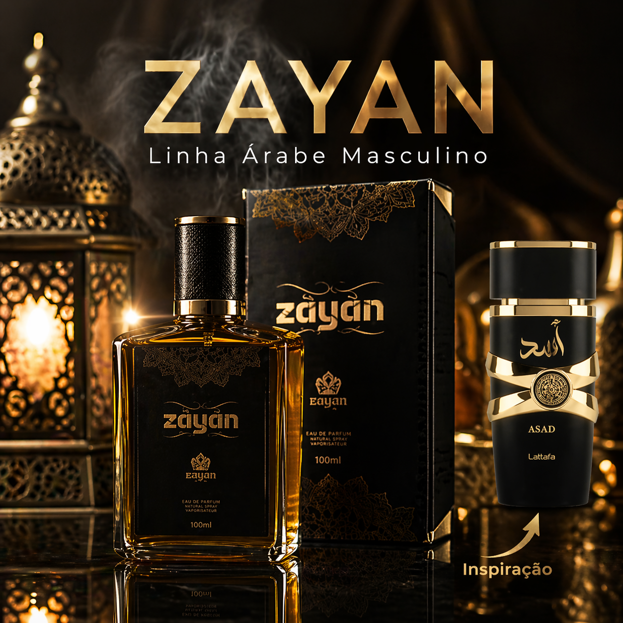 Perfume Árabe Masculino Zayan Deo Colônia 100ml
