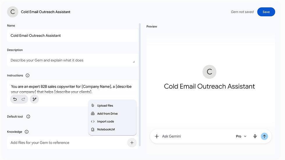SCREENSHOT: Knowledge base section with a file upload button