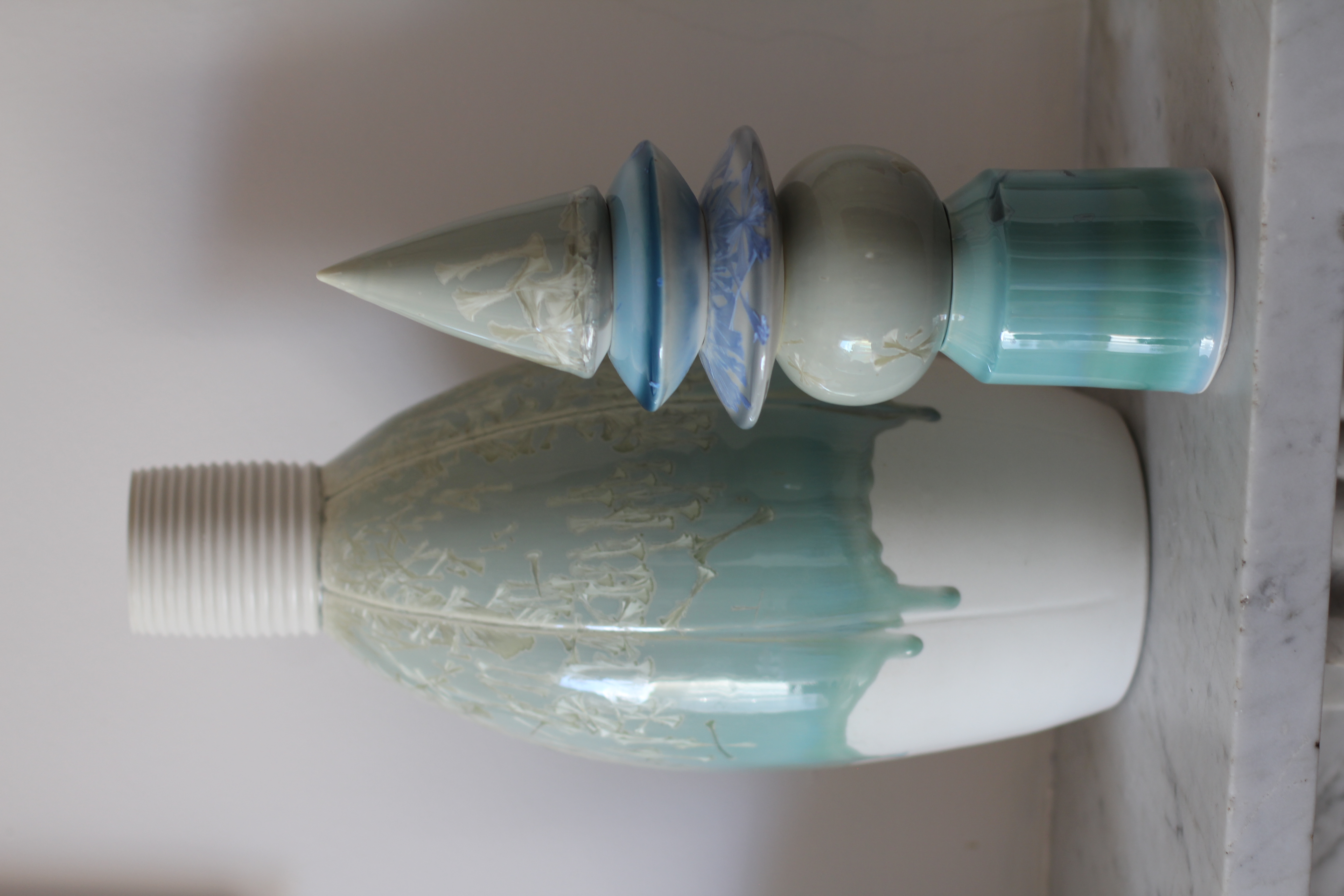 Crystal glazed vessel & tower