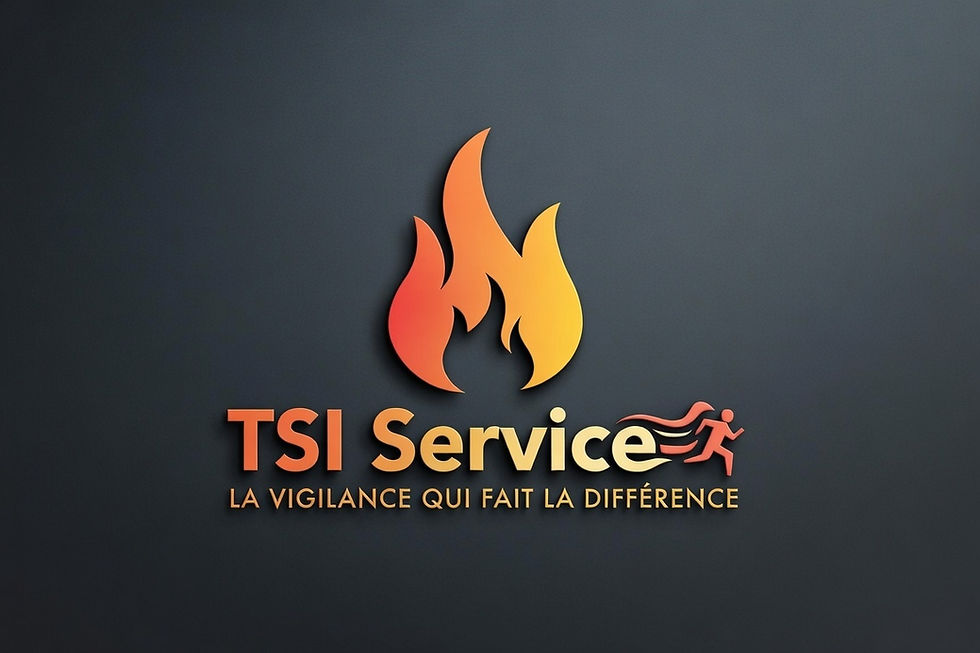 Logo TSI Service avec flamme orange