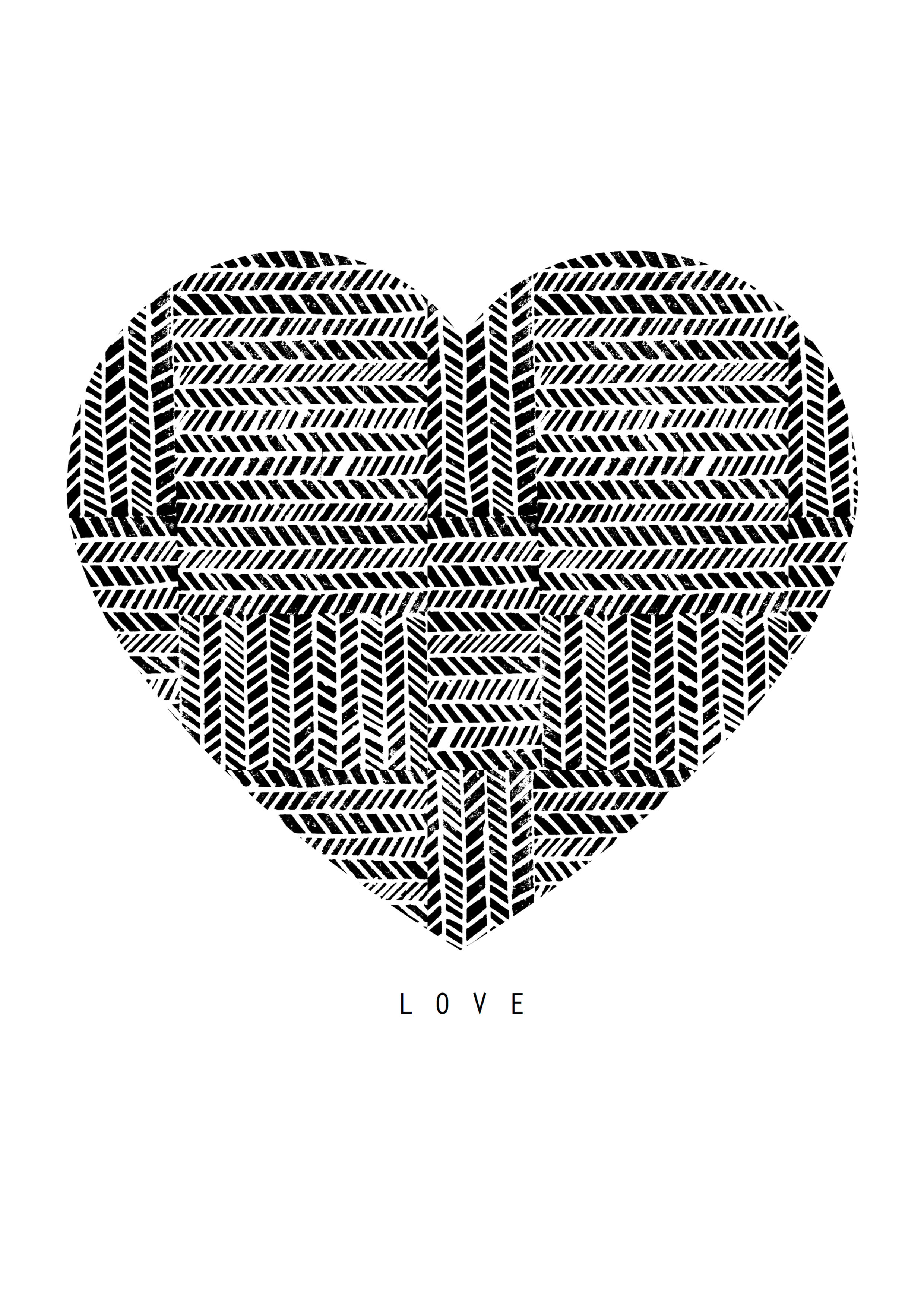 HEART DIRECTION A4 ART PRINT