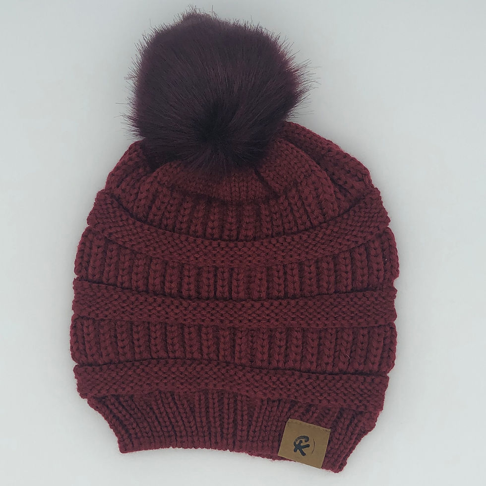 Thumbnail: Satin Lined Pom - Maroon