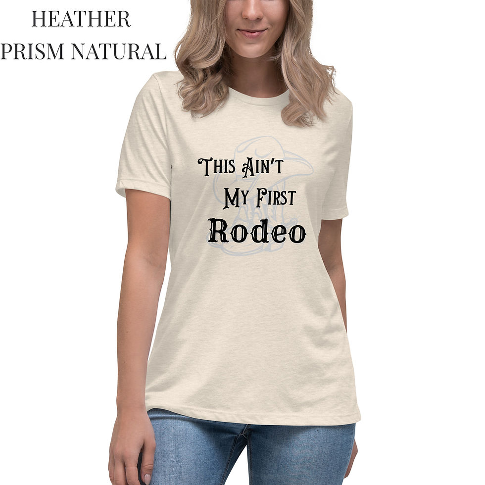 Thumbnail: This Ain’t My First Rodeo – Bold Cowgirl Tee (Light Shades)
