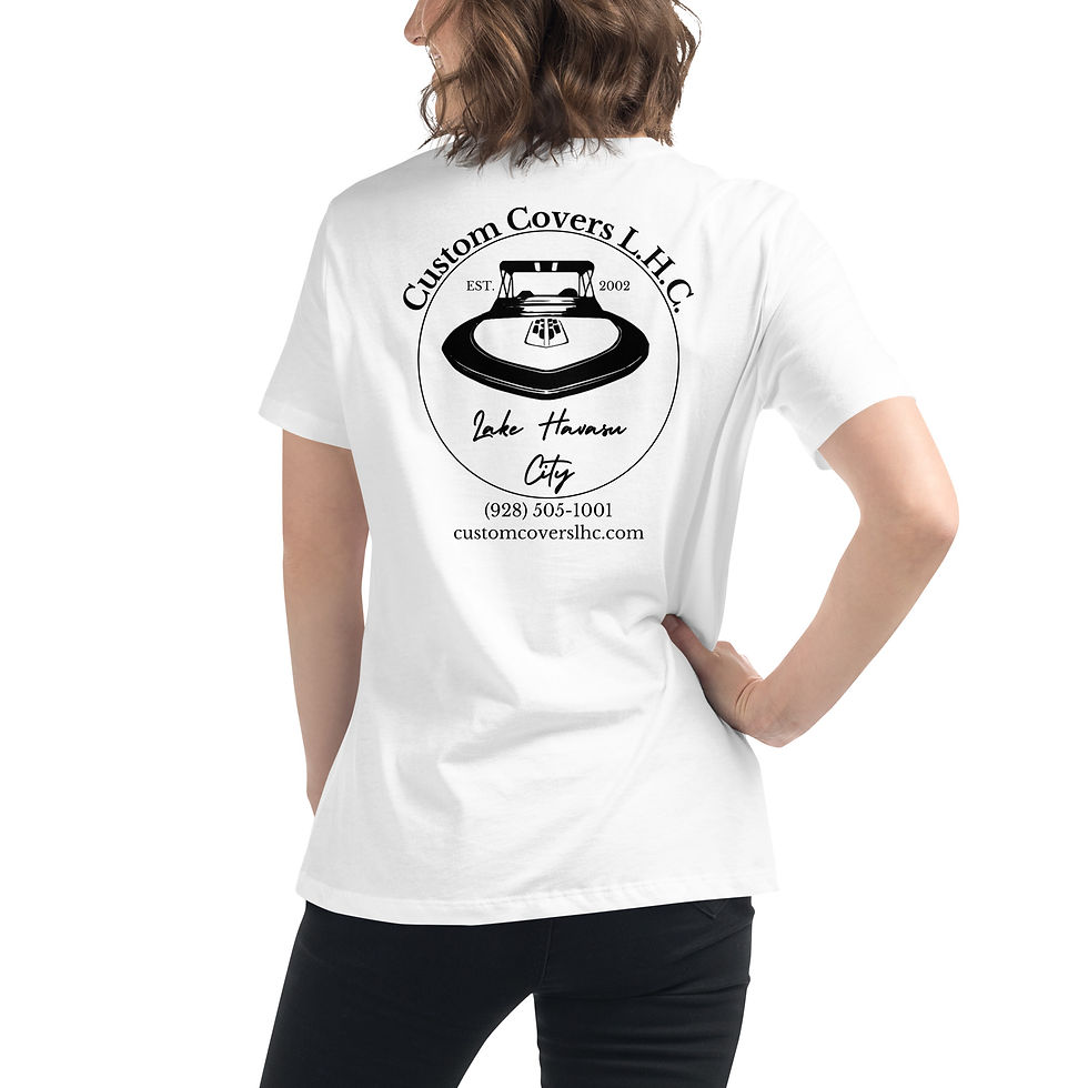 Thumbnail: Custom Covers L.H.C. Logo Women's Relaxed T-Shirt -Light-