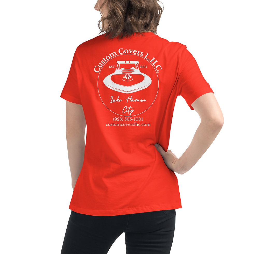 Thumbnail: Custom Covers L.H.C Logo Women's Relaxed T-Shirt -Dark-