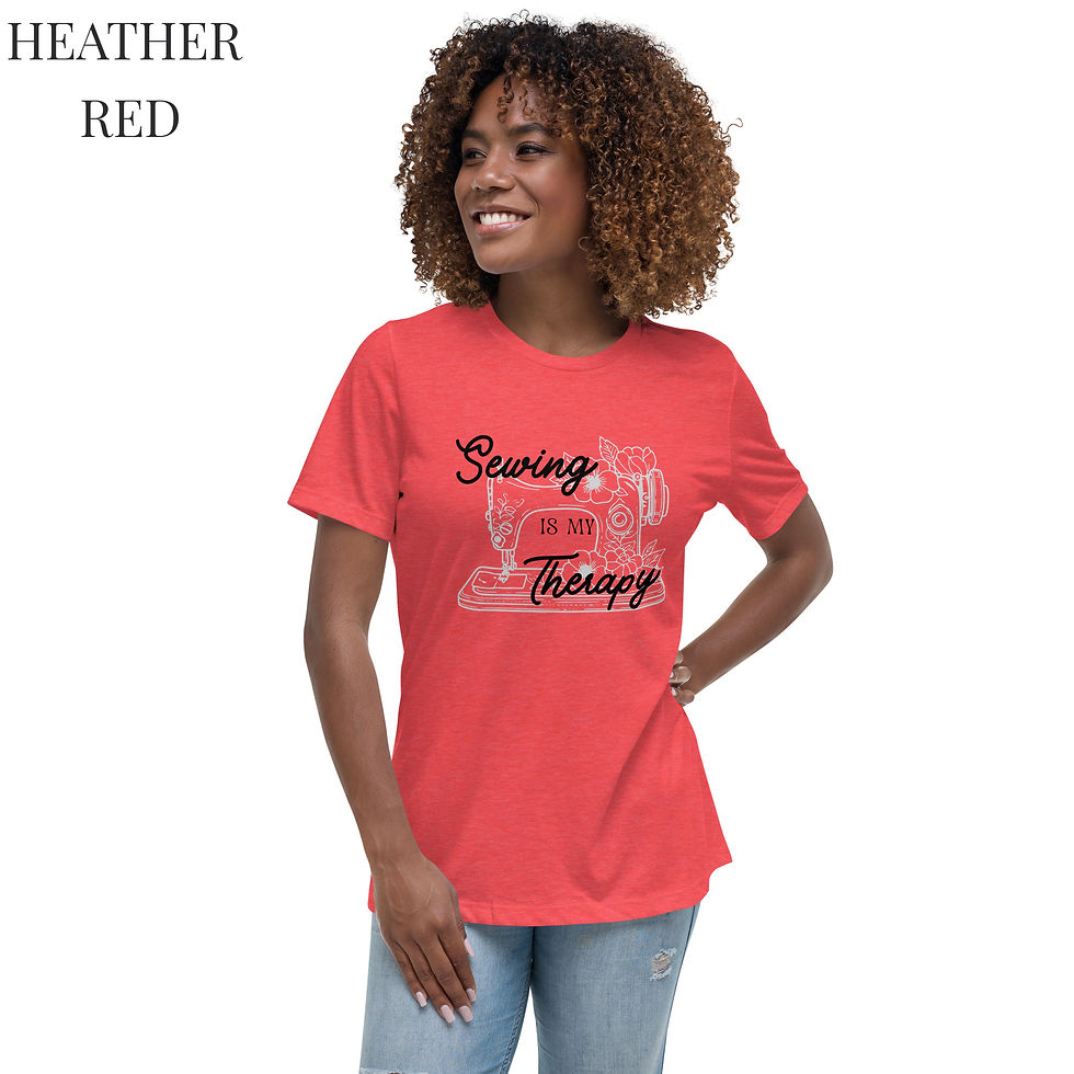 Thumbnail: "Sewing is my therapy" Women's Relaxed T-Shirt