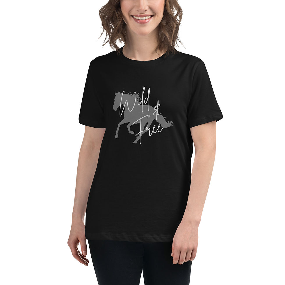 Thumbnail: "Wild & Free" -Light Print- Women's Relaxed T-Shirt