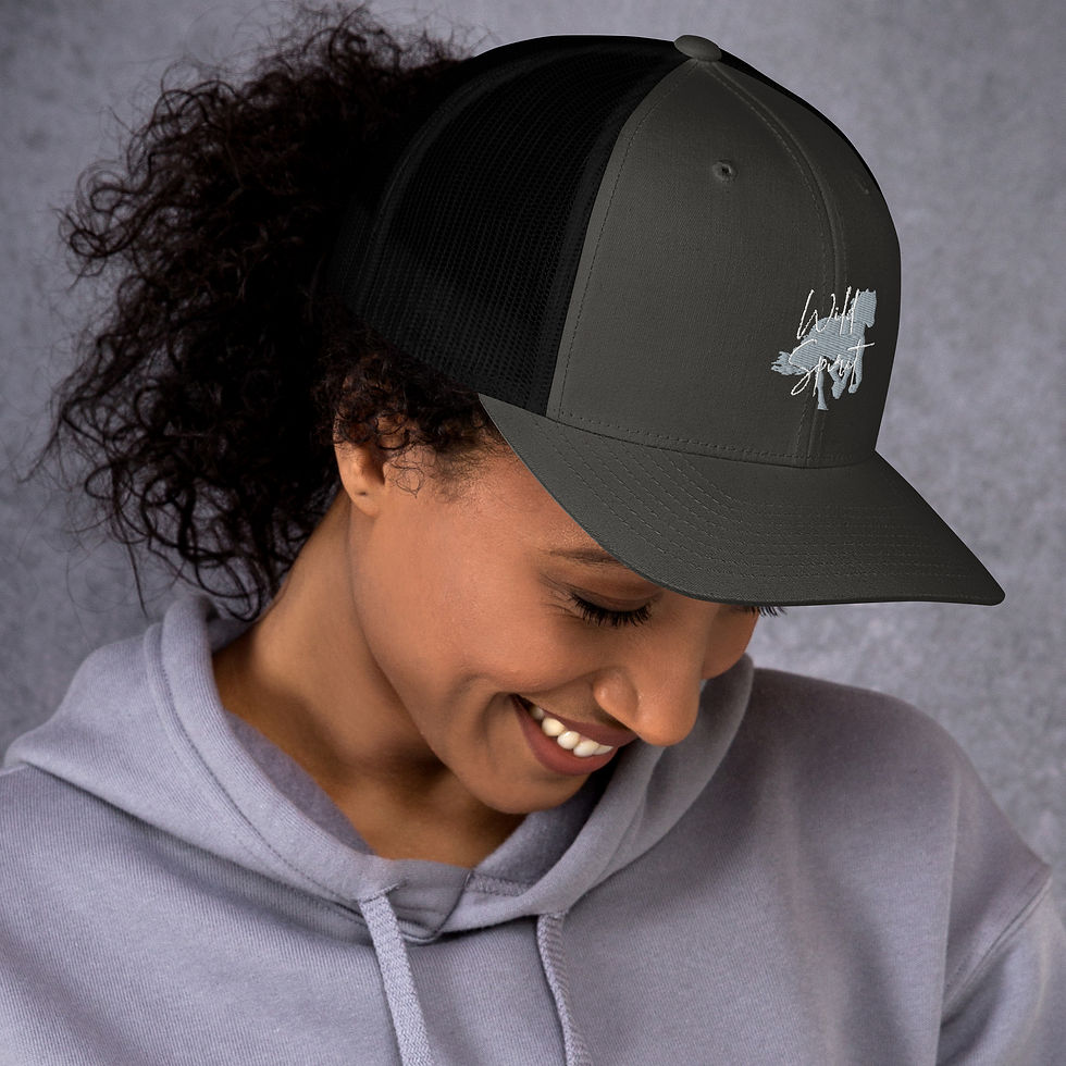 Thumbnail: Wild Spirit  – Grey Horse Trucker Cap