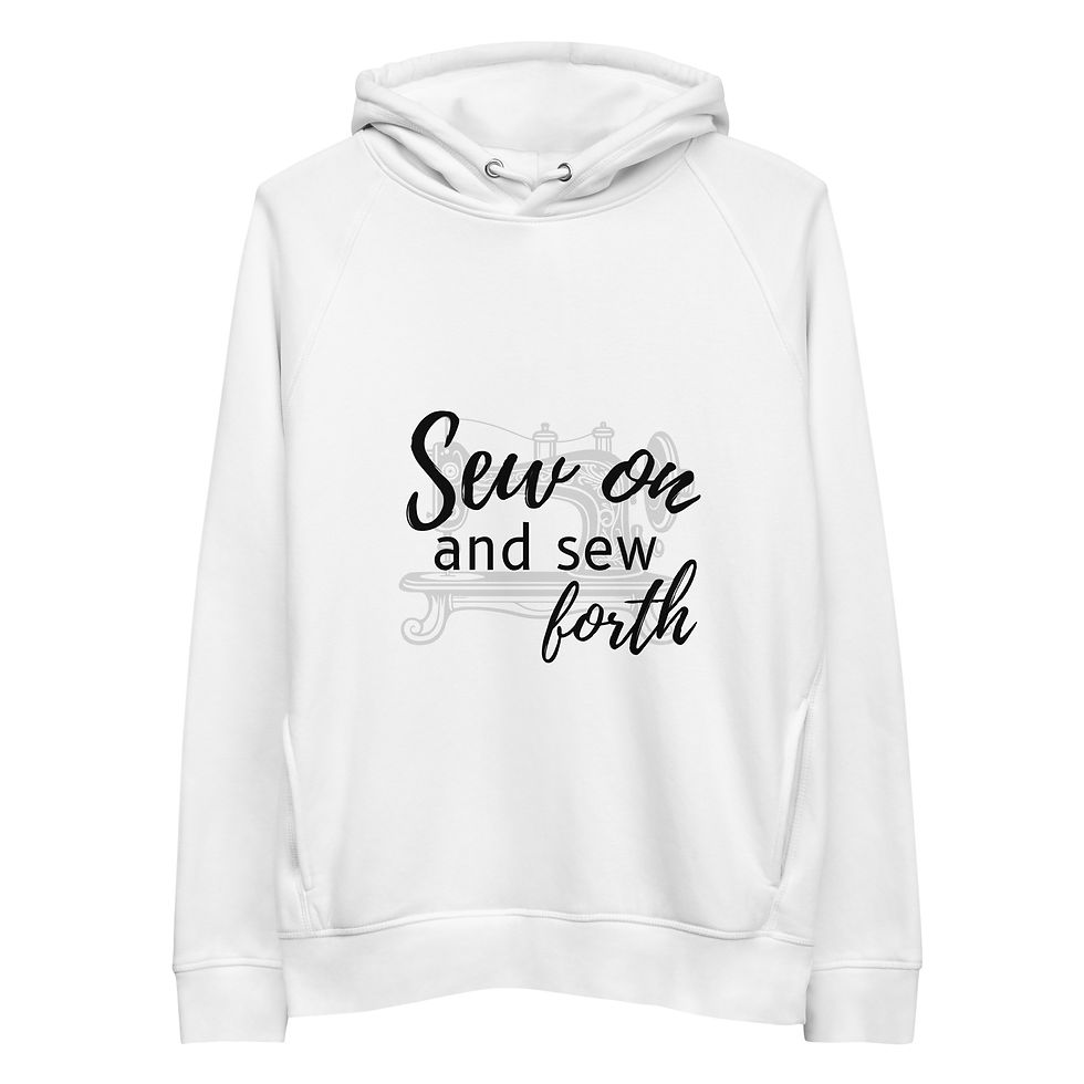 Thumbnail: "Sew on and sew forth" Unisex pullover hoodie