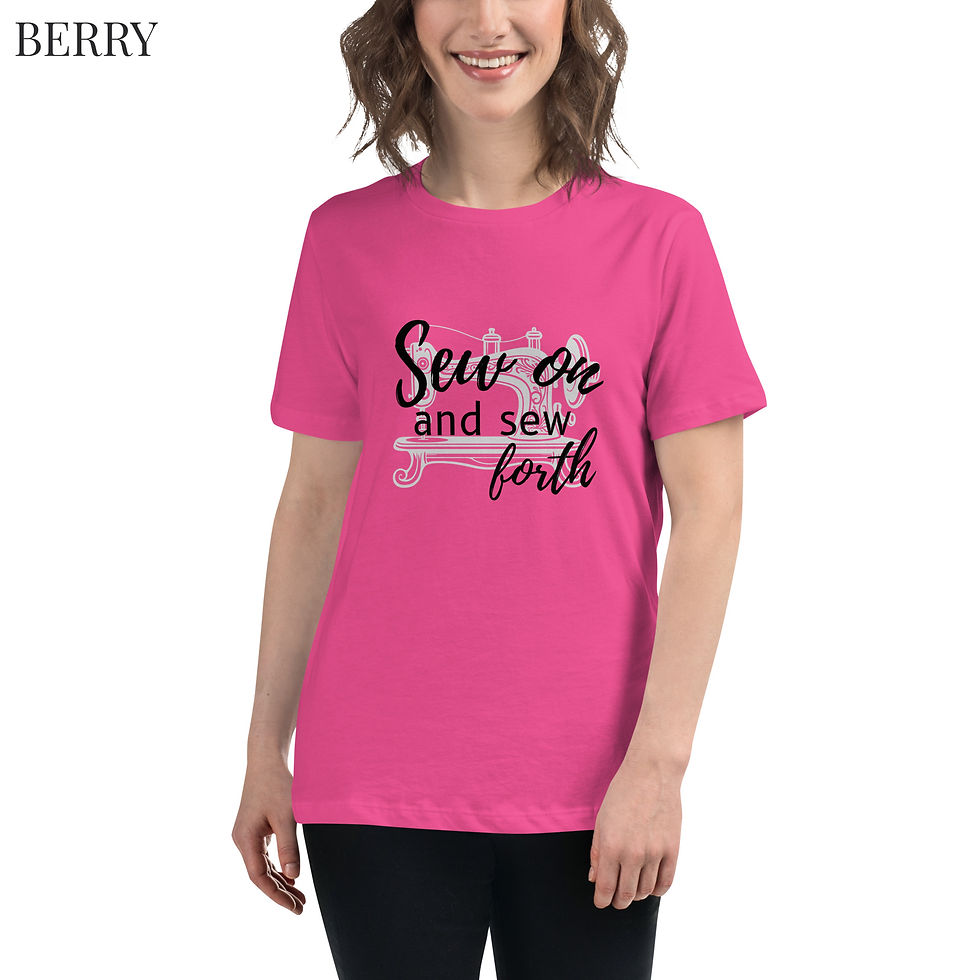 Thumbnail: "Sew on and sew forth" Women's Relaxed T-Shirt