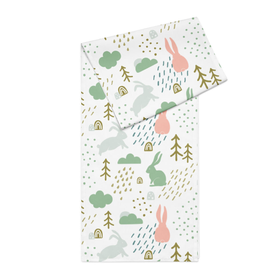 Thumbnail: Bunny Forest Print Table runner