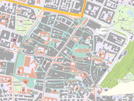 Hintergrundkarte mit amtlichen Daten im standardisierten Stil von basemap.de