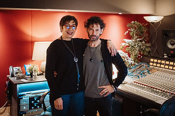 With Massimo Stano at MAST recording studio in November 2024 (photo Antonio Sgobba)