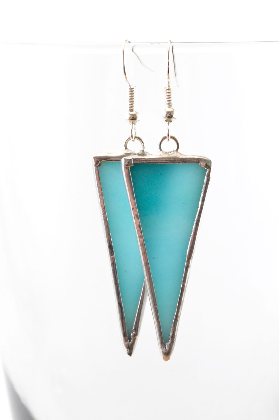 Thumbnail: Teal Triangle Earrings