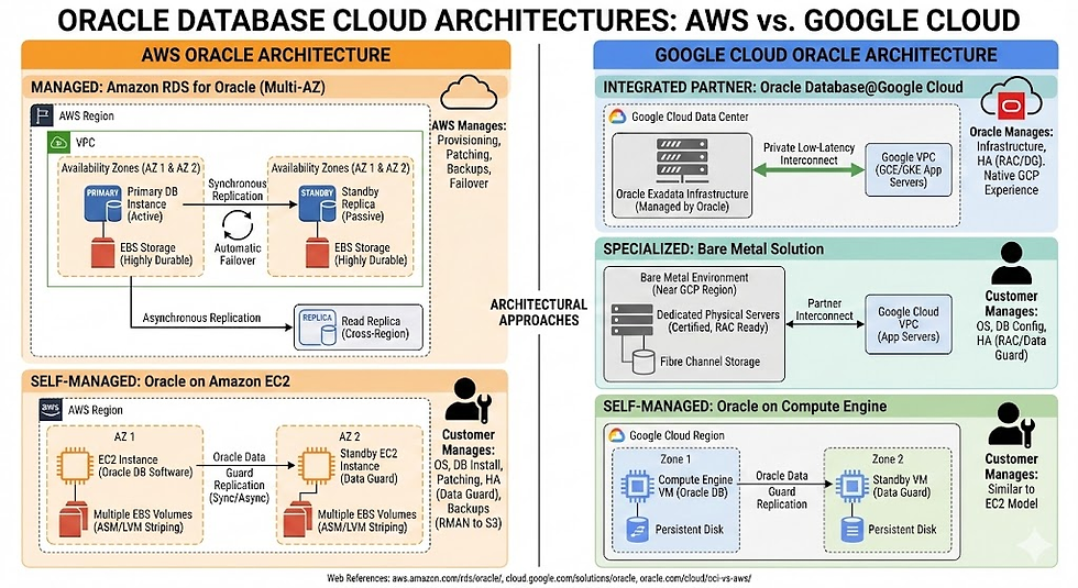 Oracle Database@AWS vs Oracle Database@Google Cloud – Deep Technical Comparison