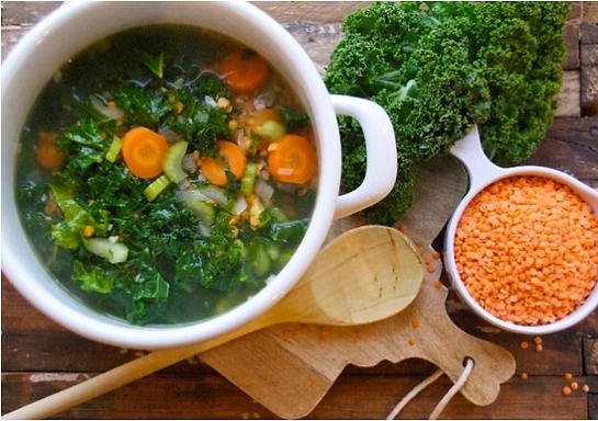 Red Lentil and Kale Soup