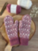 żakardowe rękawice według wzoru Kroopa Knits