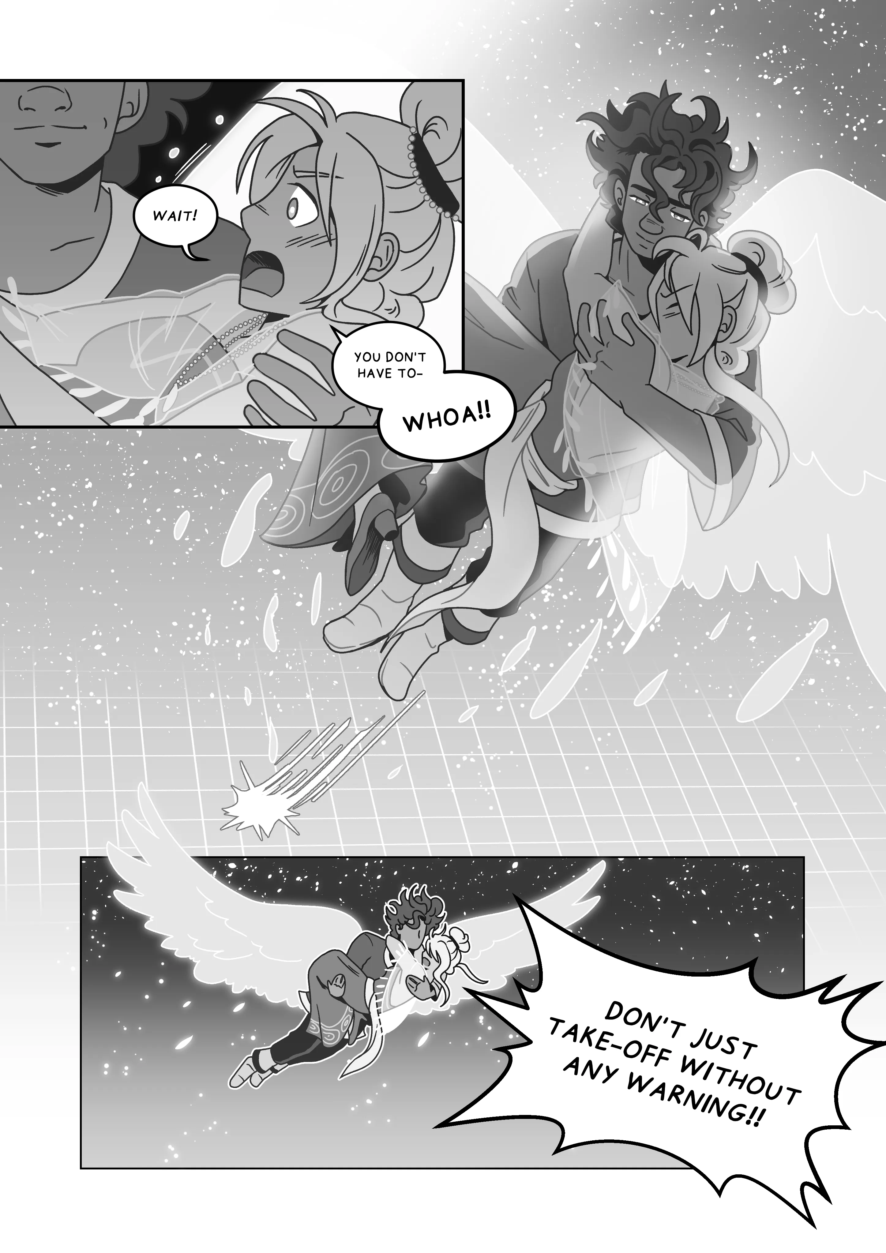 Cornu takes Adora on a flight