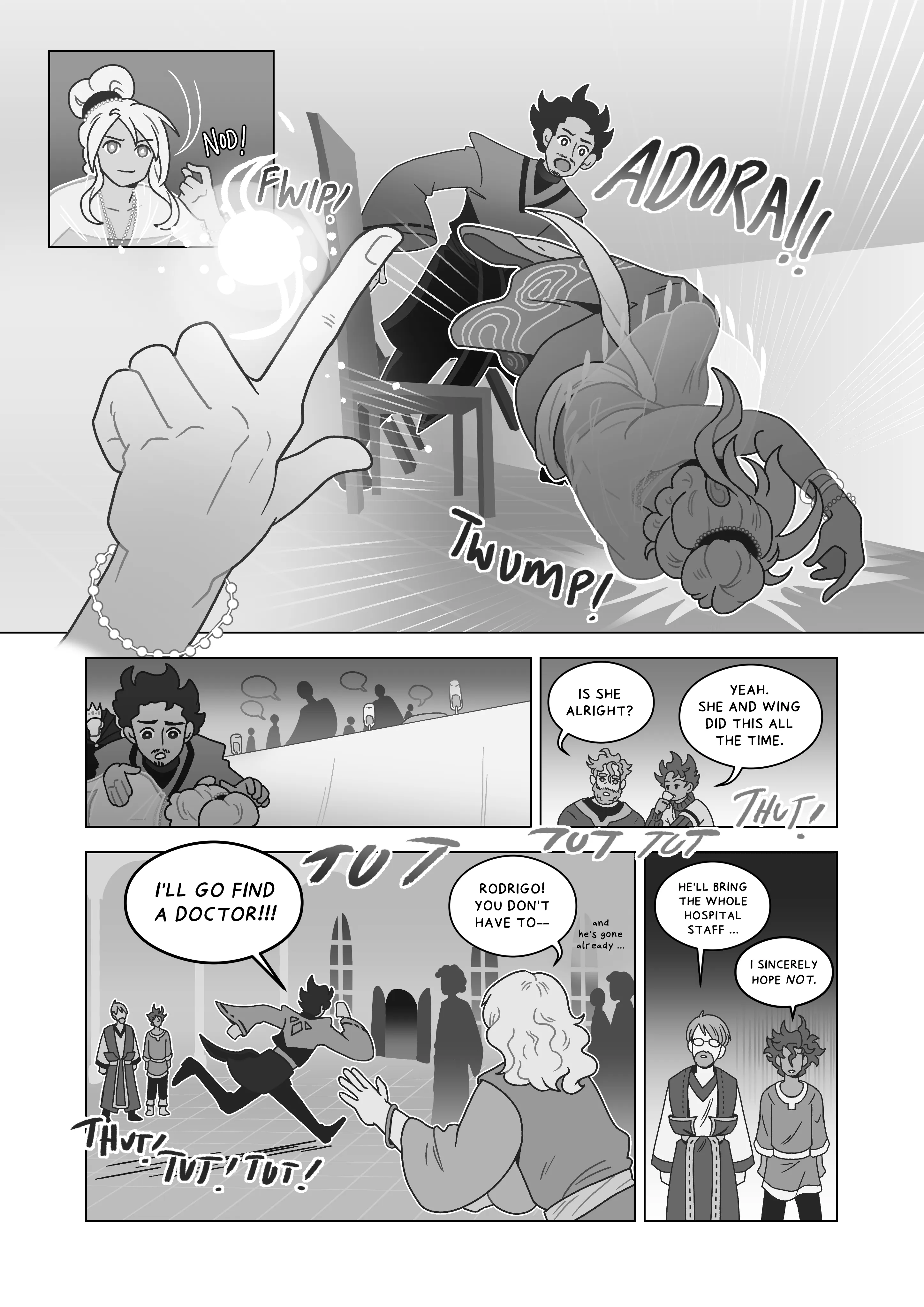 Adora uses her magic to knock herself out