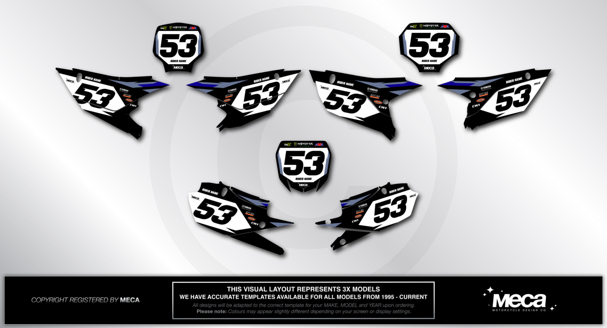 NB6 Black -  Yamaha Number Boards