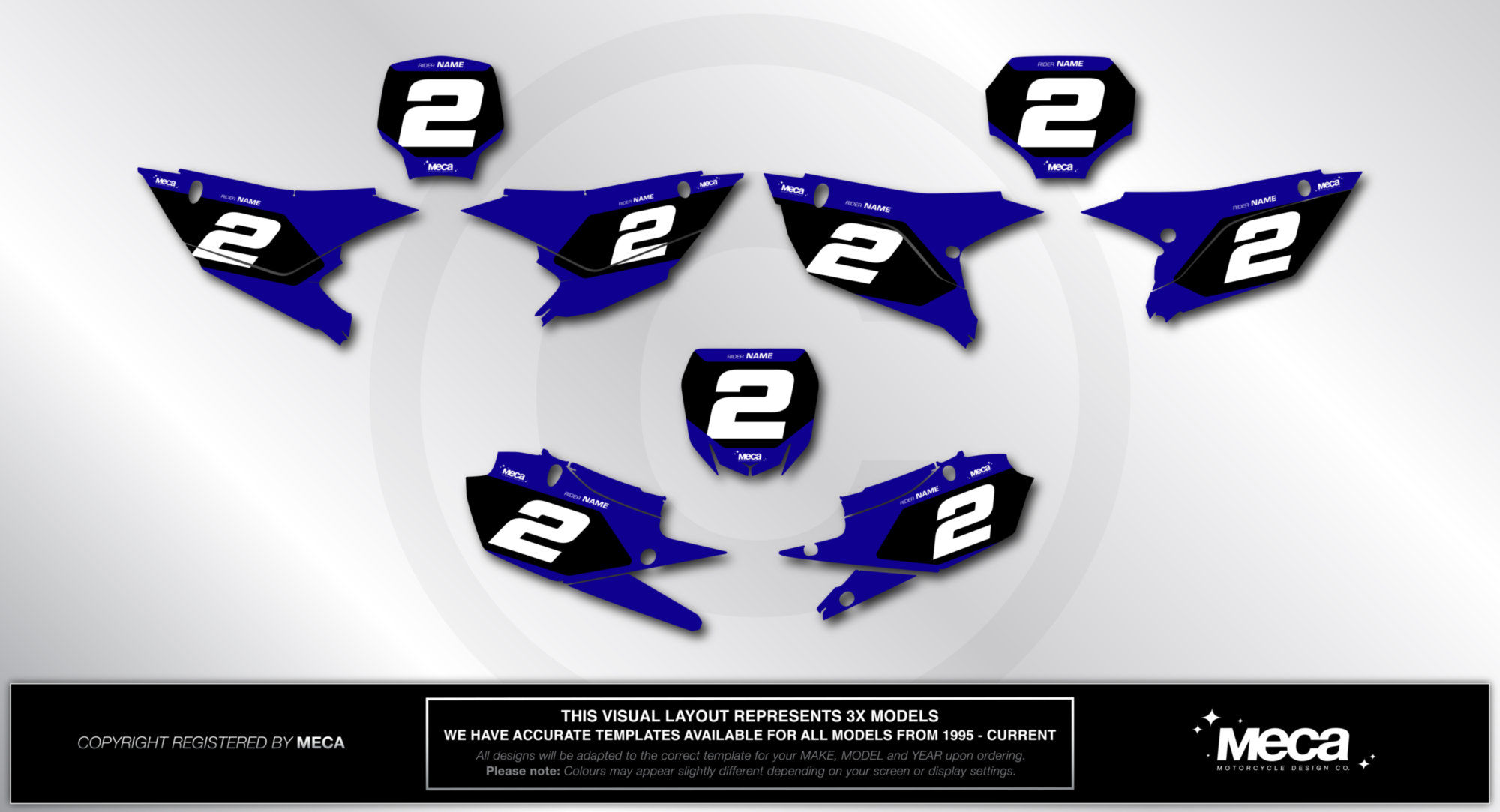 NB2 Blue - Yamaha Number Boards