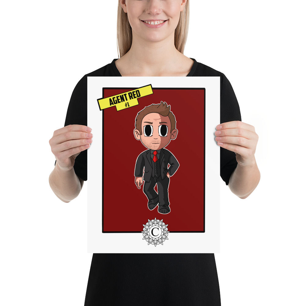 Agent Red Animated Photo paper poster