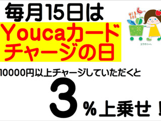 4月15日はYoucaカードチャージの日!