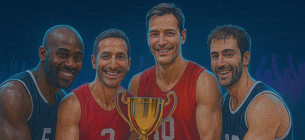 Basketball team winning title