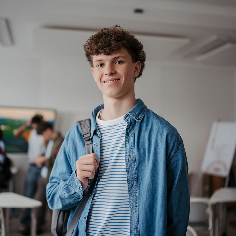 teenager in school development program