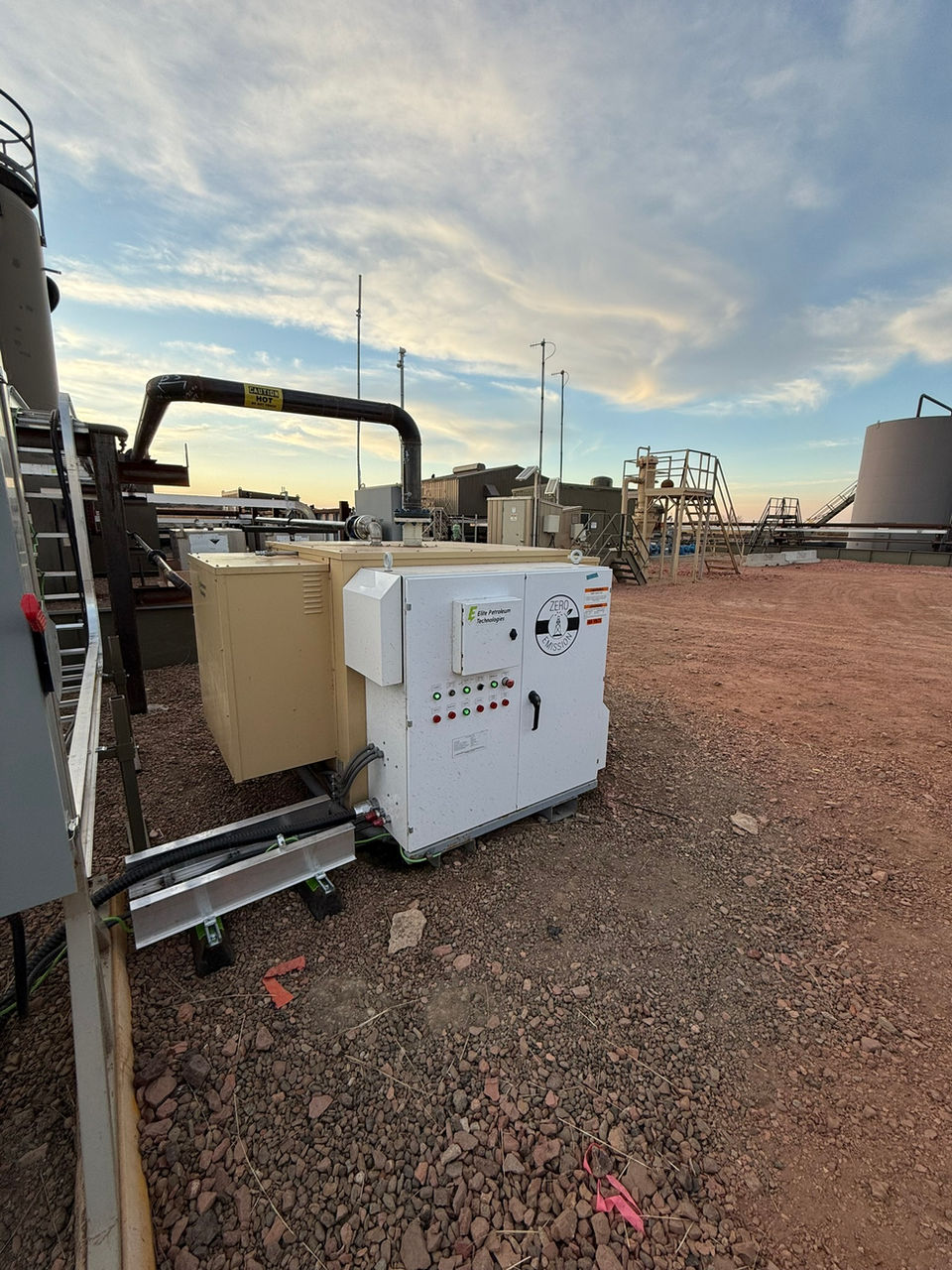 Industrial generator unit at Elite Petro Tech site