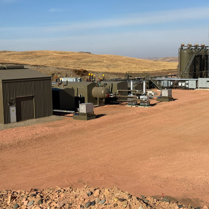 Elite Petro Tech oil drilling facility in desert