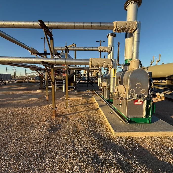 Industrial facility pipes and equipment