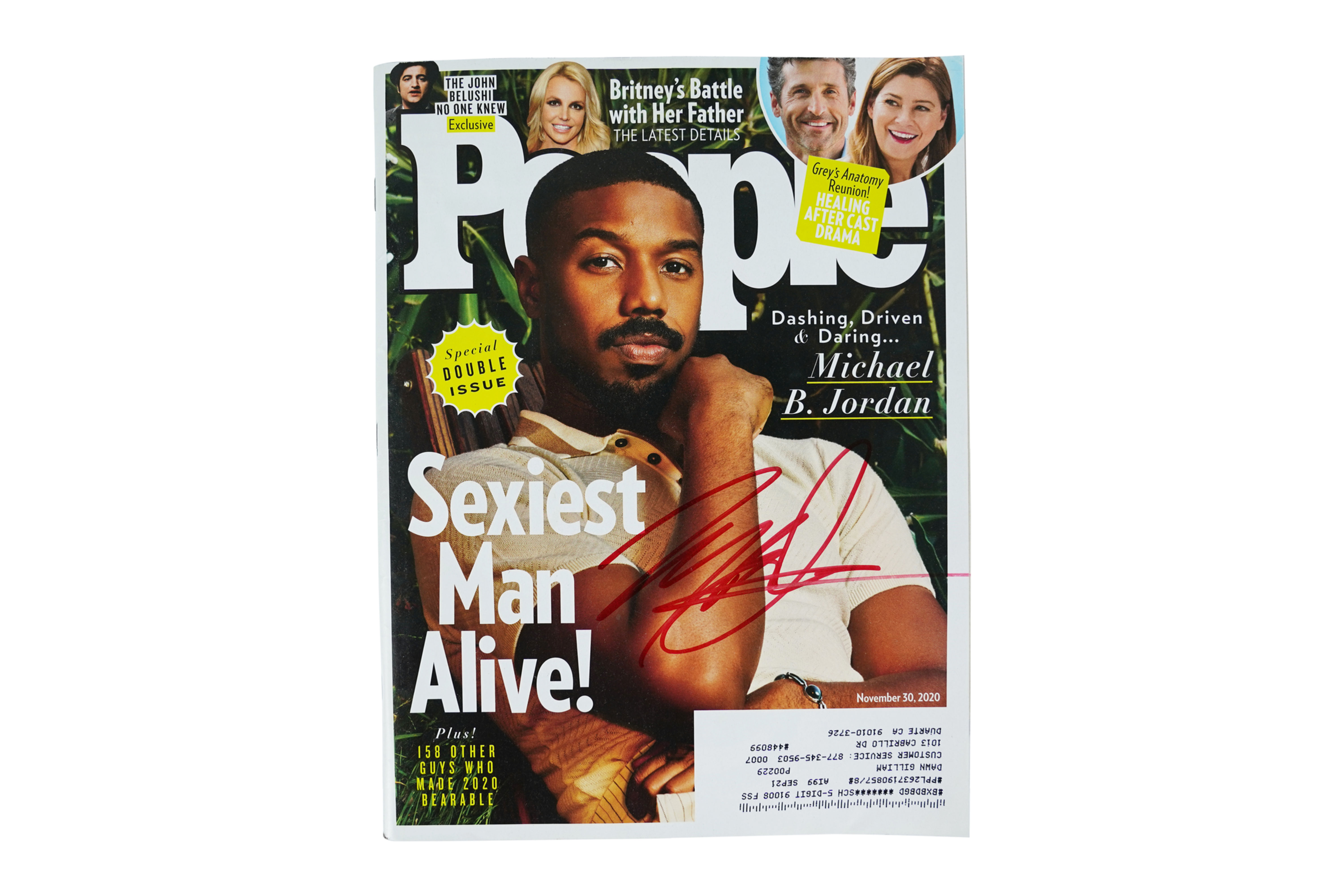 SIGNED BY MICHAEL B JORDAN - PEOPLE MAGAZINE