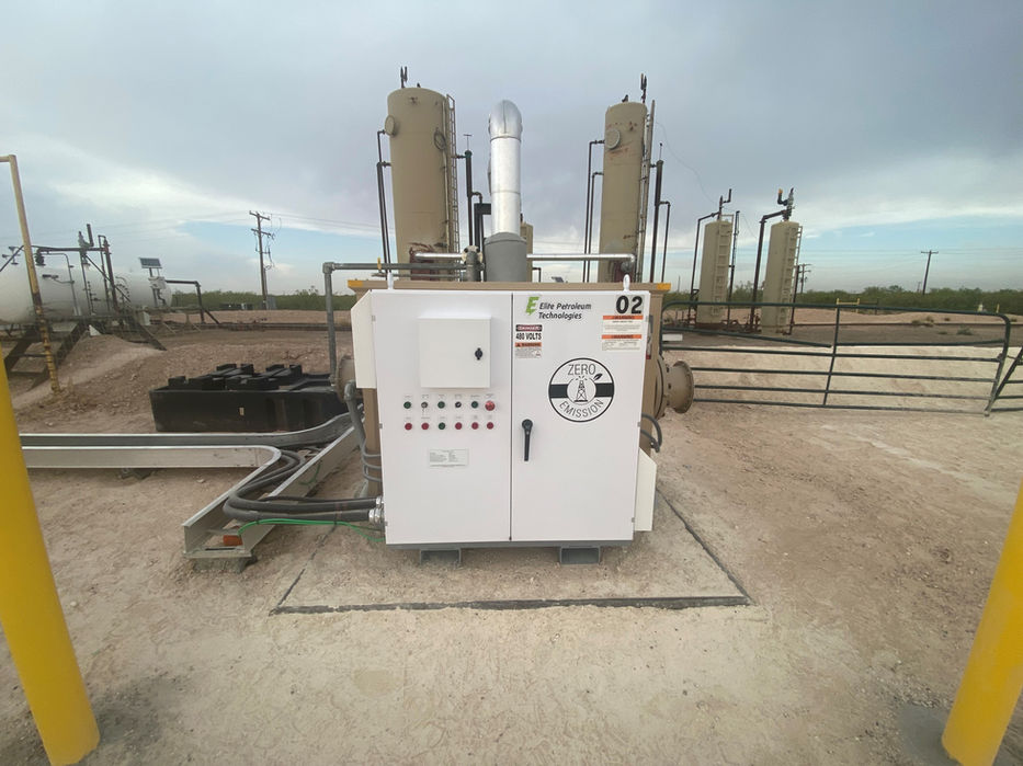 White oil and gas processing unit at Elite Petro Tech
