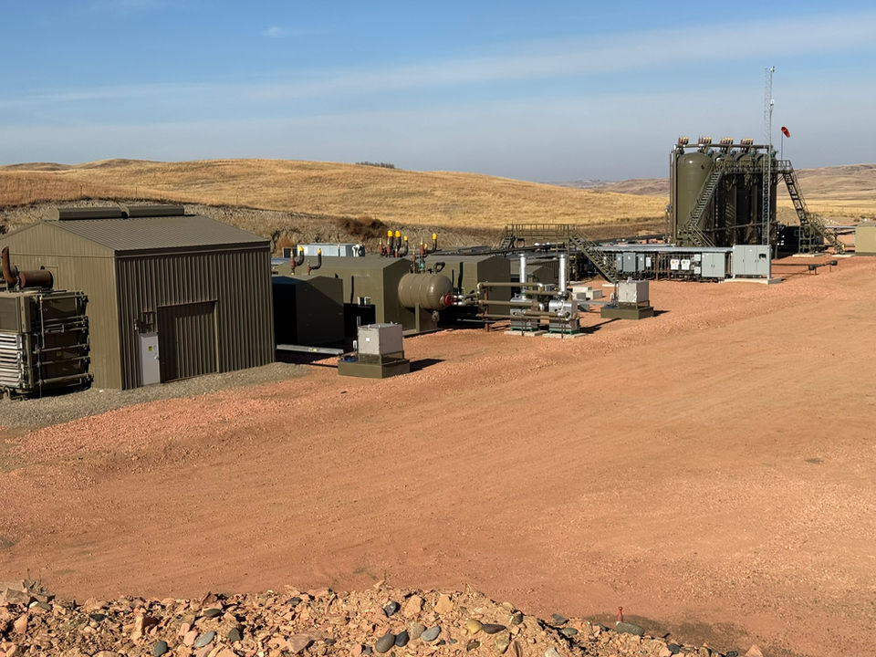 Desert oil refinery industrial site