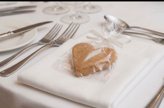 Large Scottish Tablet Heart in cellophane back with white ribbon